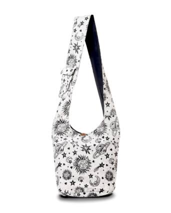 Front. Kathmandu Collection - Celestial Print Hobo Bag - Celestial.
