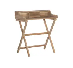 Linon Home Décor - Fauna Folding Desk - Rustic Brown - Front_Zoom