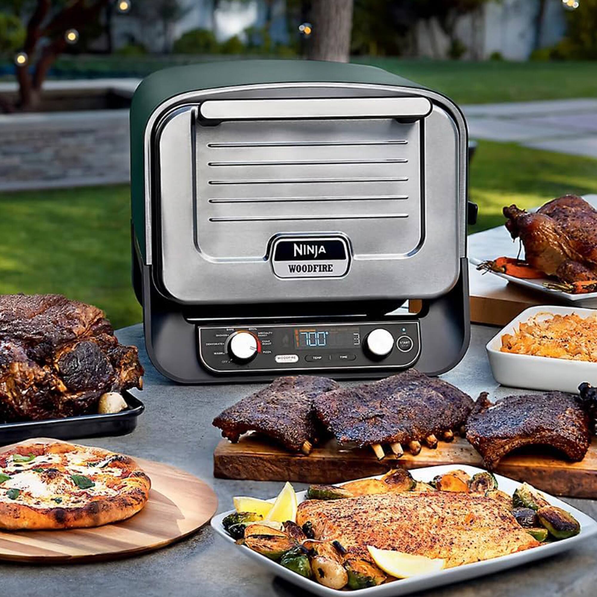 Ninja Woodfire 8 in 1 Outdoor Smoker Pizza Oven with 5 Pizza