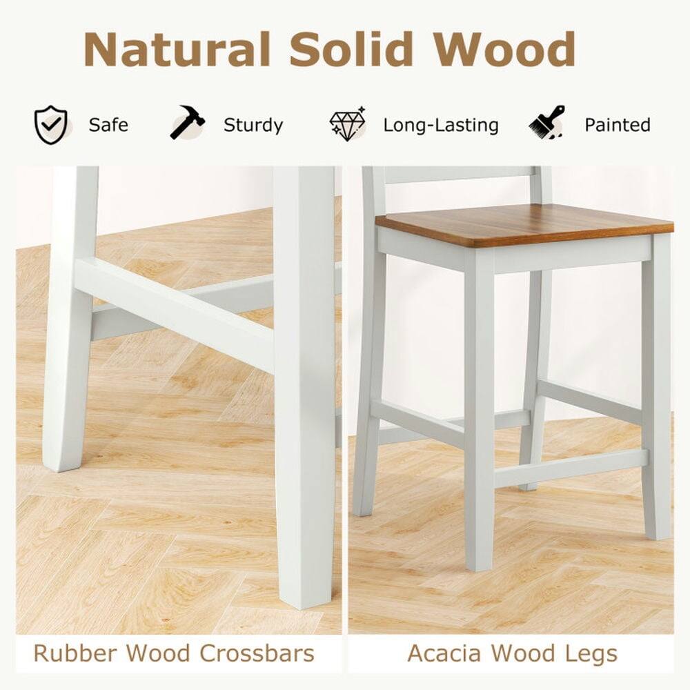 Natural Solid Wood

Safe  
Sturdy  
Long-Lasting  
Painted

Rubber Wood Crossbars  
Acacia Wood Legs