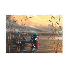 Trademark Fine Art - Geno Peoples 'Wood Ducks' Canvas Art - Multicolor