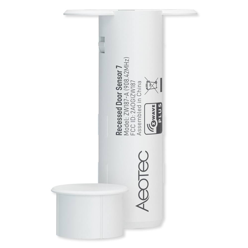 Recessed Door Sensor 7  
Model: ZW187-A  
ID: 2A0GIZW187  
Frequency: 908.42MHz  
Assembled in China  
FCC ID: AOTZW187  
Aeotec  
E PLUS