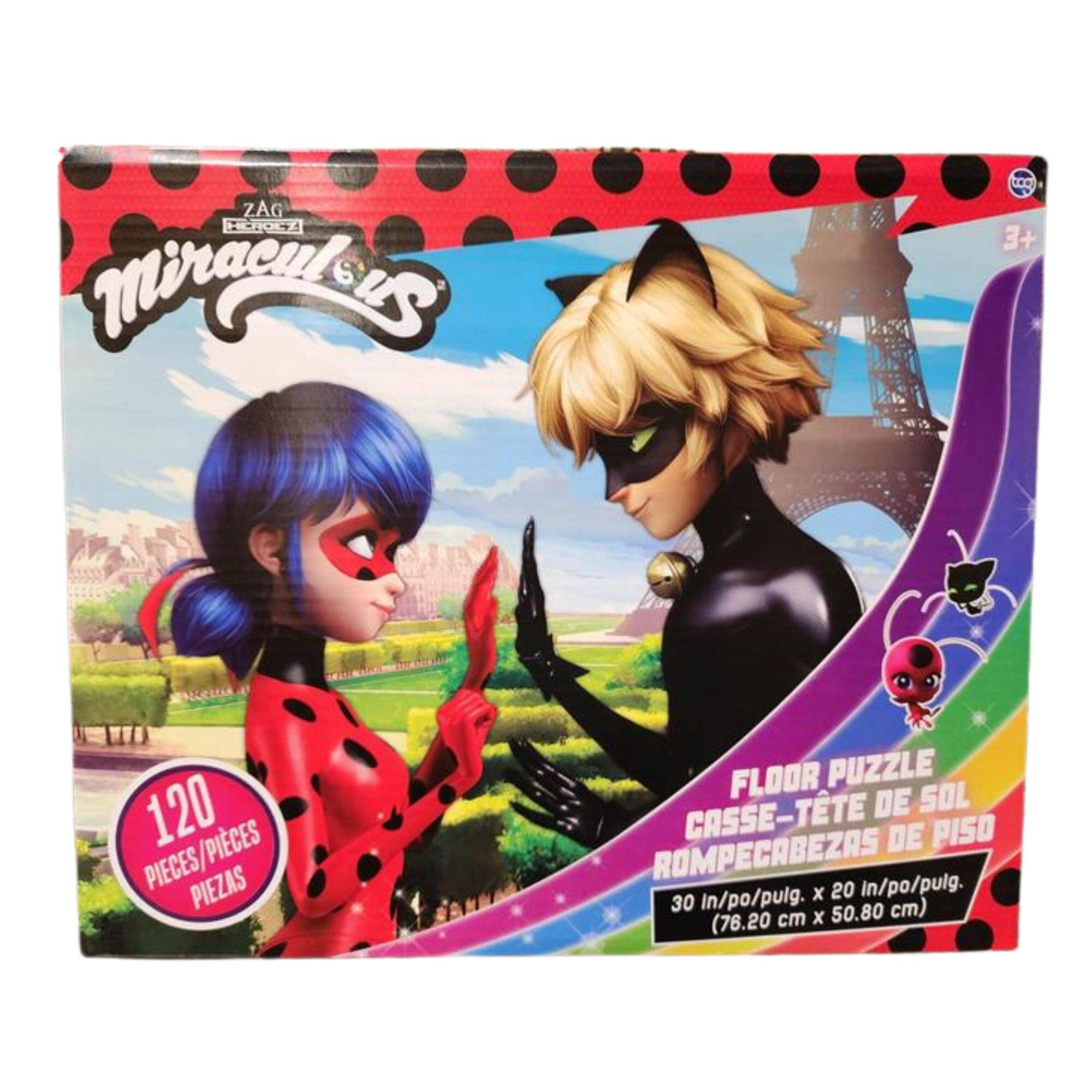 ZAG HEROES Miraculous  
120 PIECES/PIECES PIEZAS  
FLOOR PUZZLE  
CASSE-TÊTE DE SOL  
ROMPECABEZAS DE PISO  
30 in/po/pulg. x 20 in/po/pulg.  
(76.20 cm x 50.80 cm)  
3+
