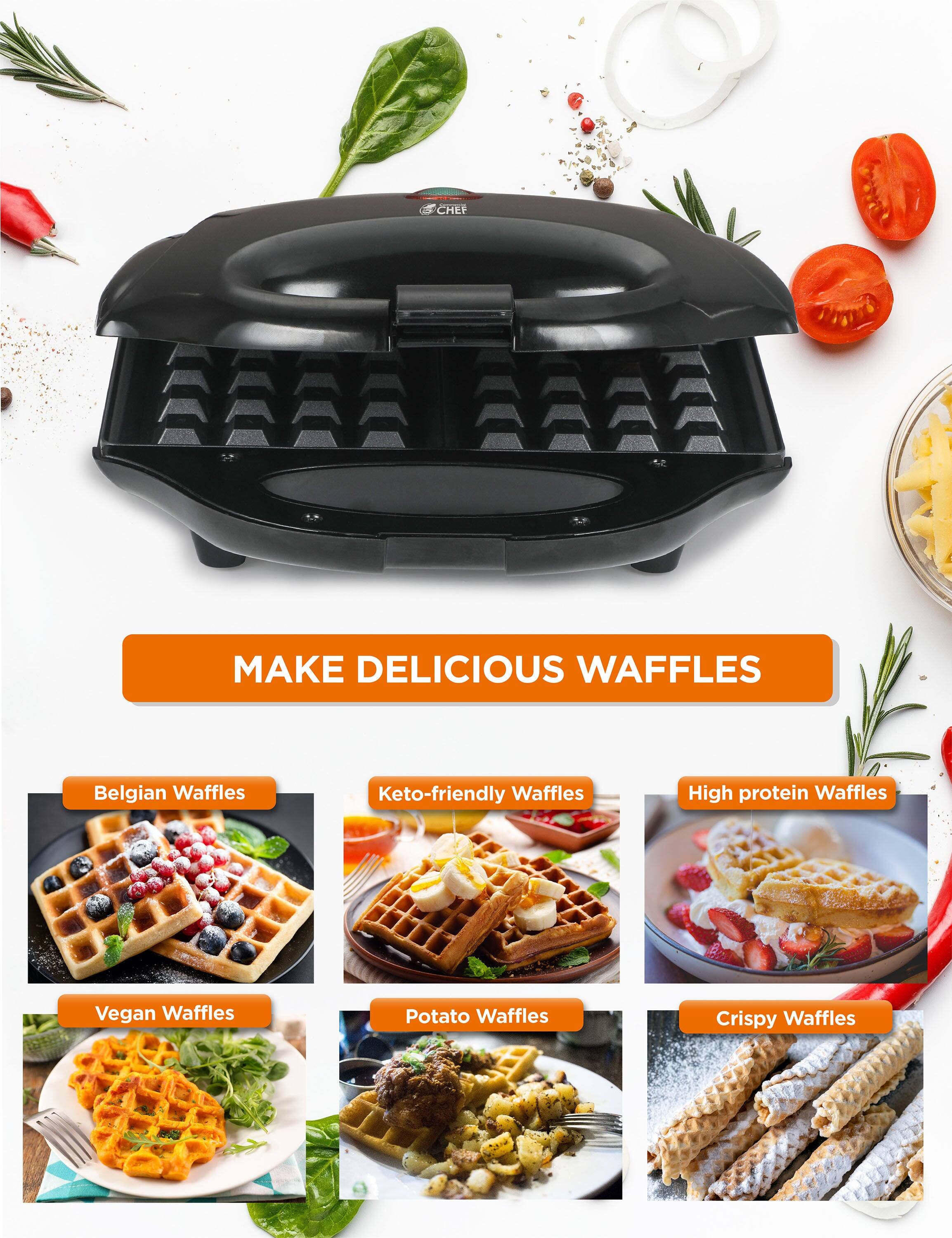 Make Delicious Waffles

- Belgian Waffles
- Keto-friendly Waffles
- High Protein Waffles
- Vegan Waffles
- Potato Waffles
- Crispy Waffles