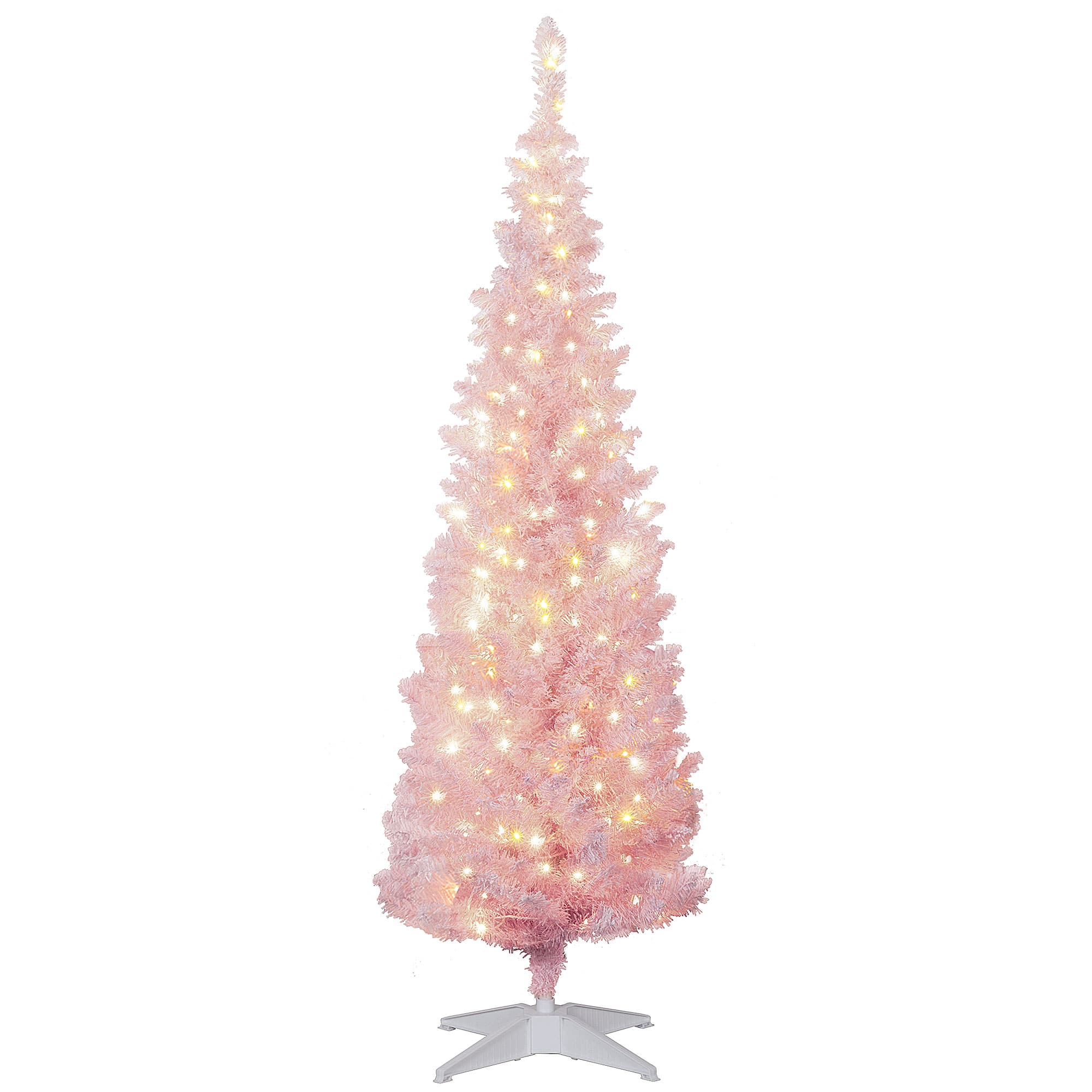 Front. Homcom - Pencil Christmas Tree - pink.
