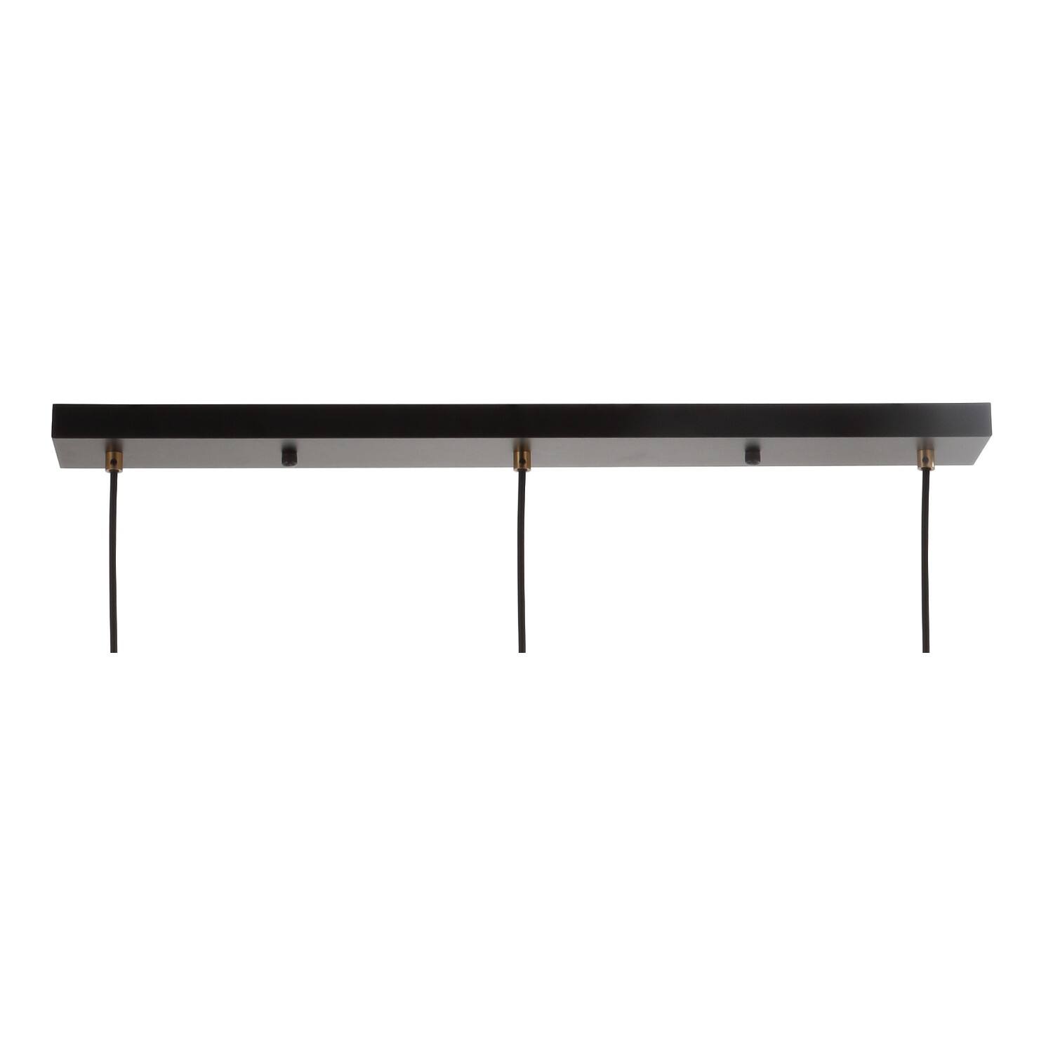 Alt View 5. Jonathan Y - Apollo 33.5" 3-Light Mid-Century Modern Iron Adjustable Linear LED Pendant, Black/Brass Gold - Black/Brass Gold.