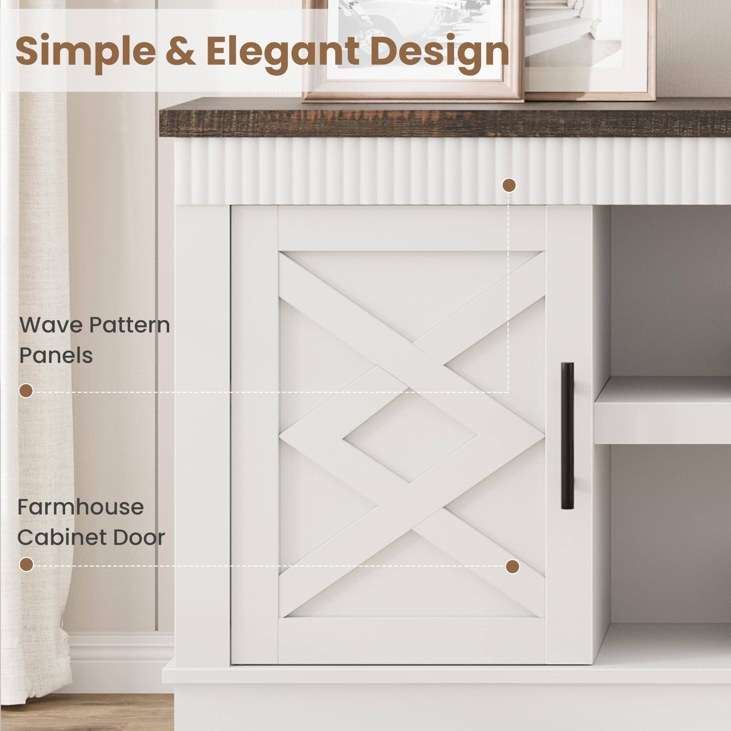 Simple & Elegant Design

Wave Pattern Panels

Farmhouse Cabinet Door