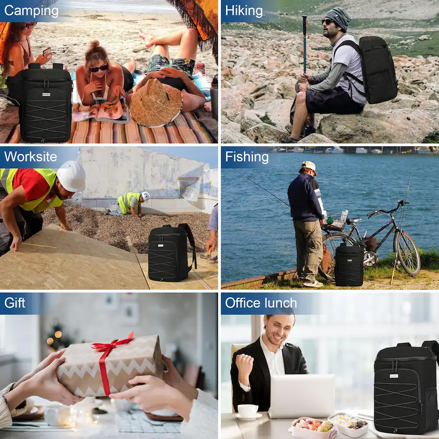 Pineapple Cooler Backpack Insulated Waterproof Leak Proof Beach Cooler Bag Lightweight Lunch Picnic Camping Backpack Cooler For Men And Women11