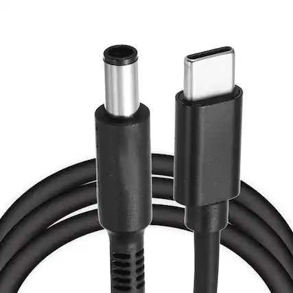 Front. Unique Bargains - 4.9FT USB C to DC 7.4x5mm PD Charging Cable, 20V/3.25A 65W, for Router, Cameras, TV Box, Desk Lamp - Black.