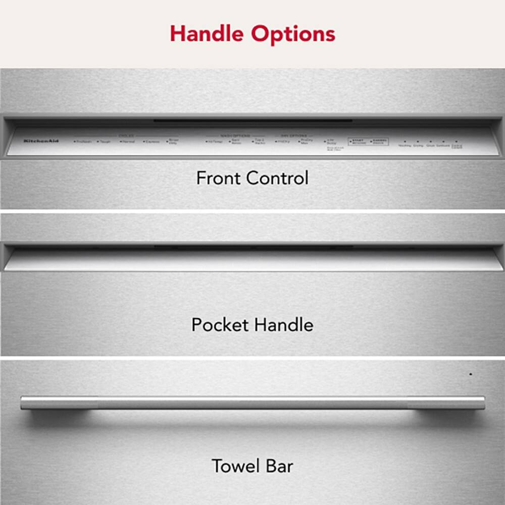 Handle Options

Front Control

Pocket Handle

Towel Bar