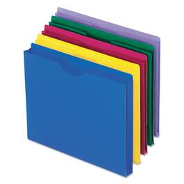 TOPS - Pendaflex Poly File Jackets Straight Tab Letter Size Assorted Colors 10 per Pack