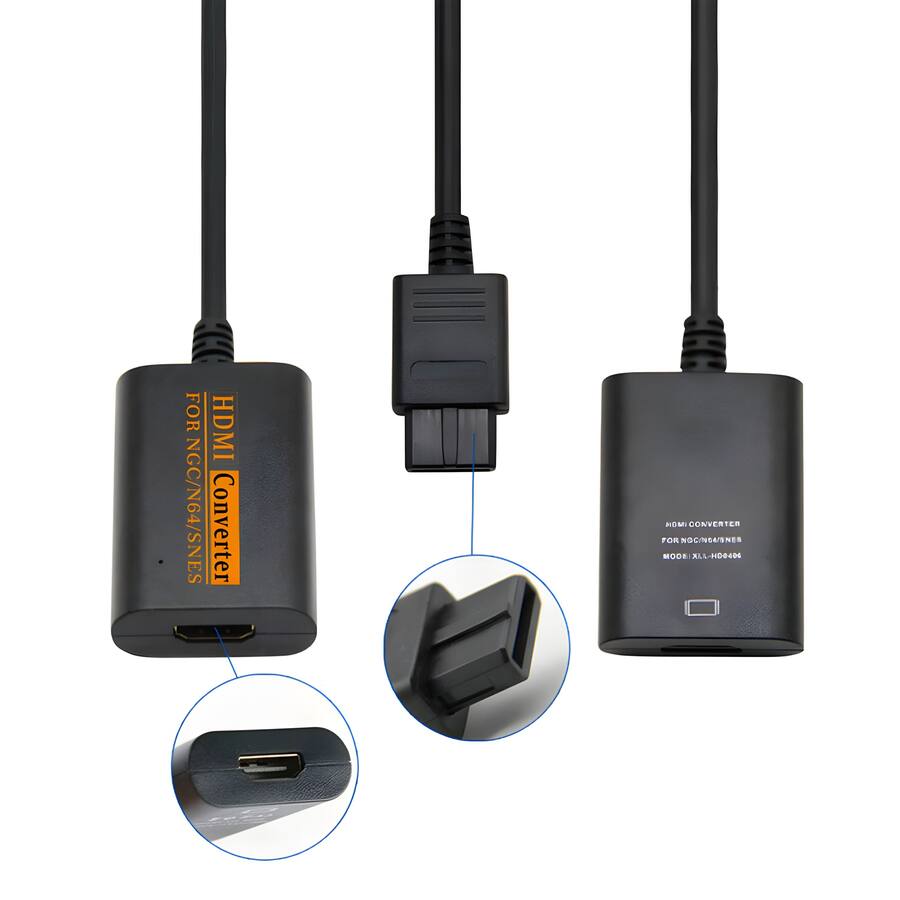 N64 To HDMI Adapter - Also Works With GameCube & SNES, 1080P Plug & Play, 3ft Cable