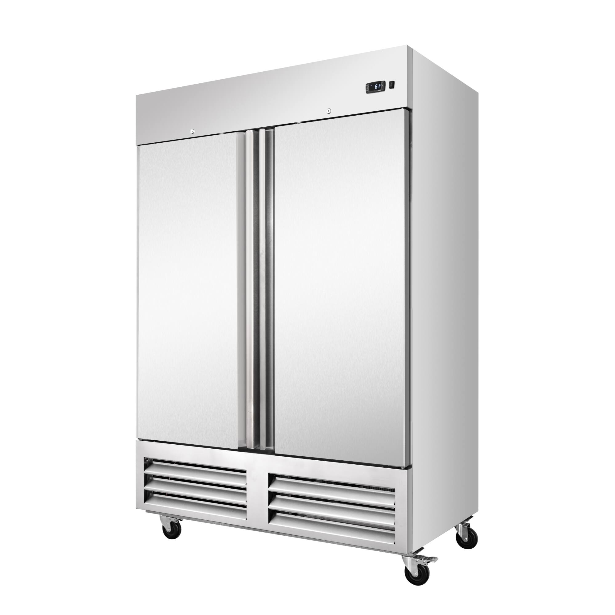 Alt View 3. Koolmore - 54 in. Commercial Two-Door Convertible Reach-In Refrigerator/Freezer with 49 Cu. Ft. Capacity in Stainless Steel, ETL - Stainless steel.