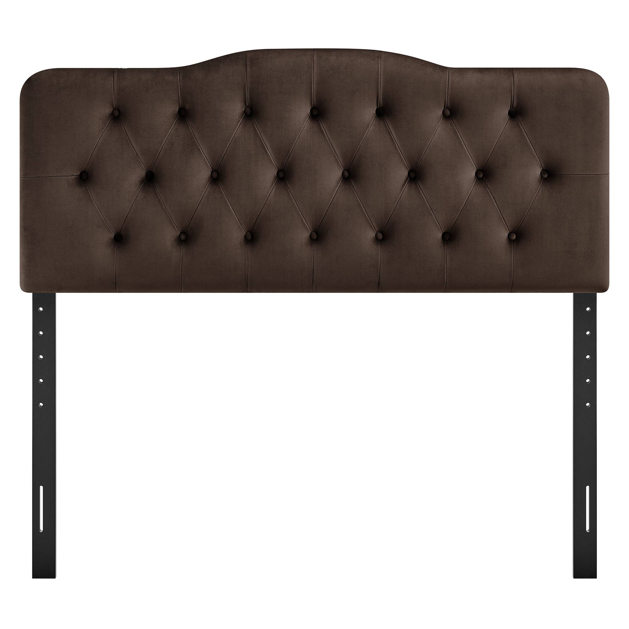 Alt View 2. Modway - Annabel Diamond Tufted Performance Velvet Headboard by Modway - Chocolate Brown.