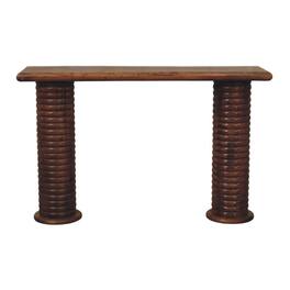 Artisan Furniture - Solid WoodSculpted Leg Console - Brown