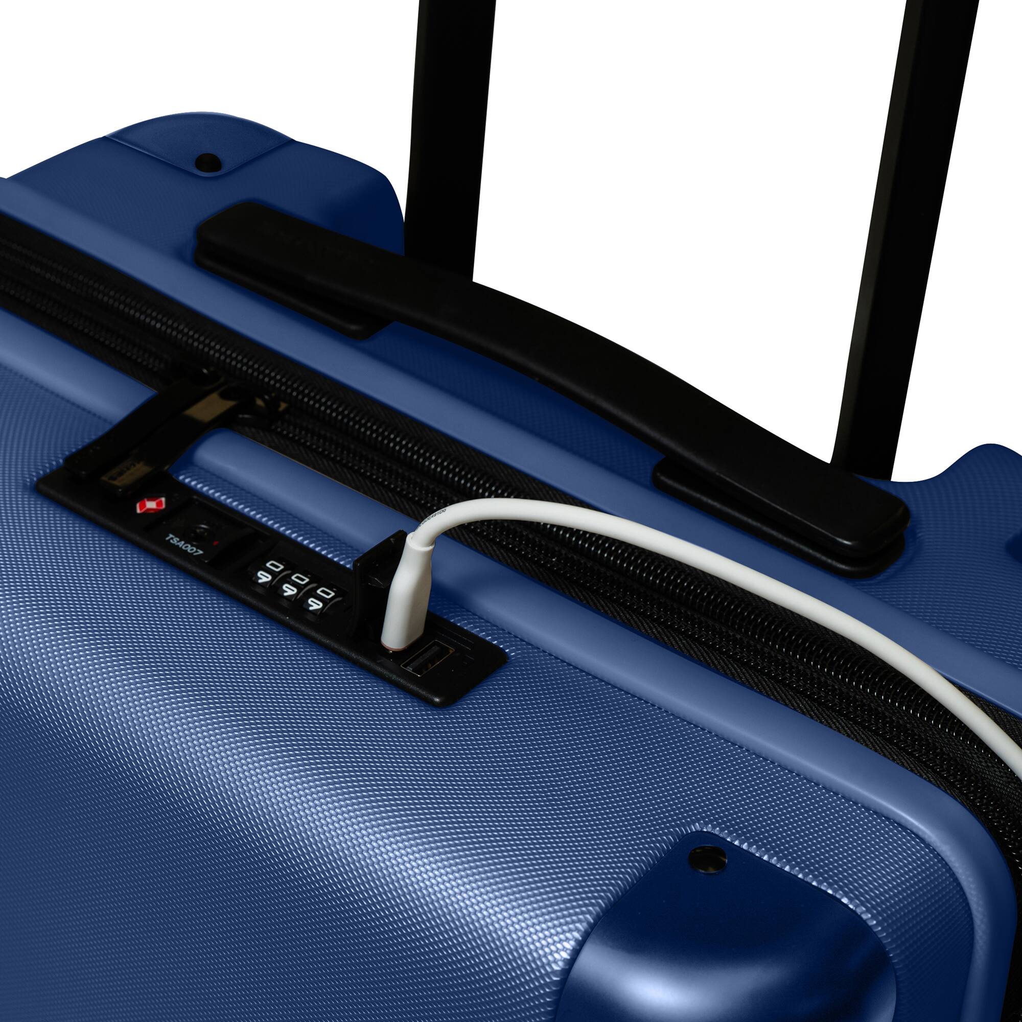 Left. Champs - Earth Collection - 3-piece Hardside Luggage set - Navy.