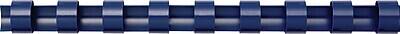 Angle. Fellowes - 3/4" Plastic Binding Spine Comb, 150 Sheet Capacity, Navy, 100/Pack (52392) - Blue.