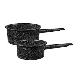 Granite Ware - Saucepan, 1 and 2 Qt, Set of 2 - Speckled Black