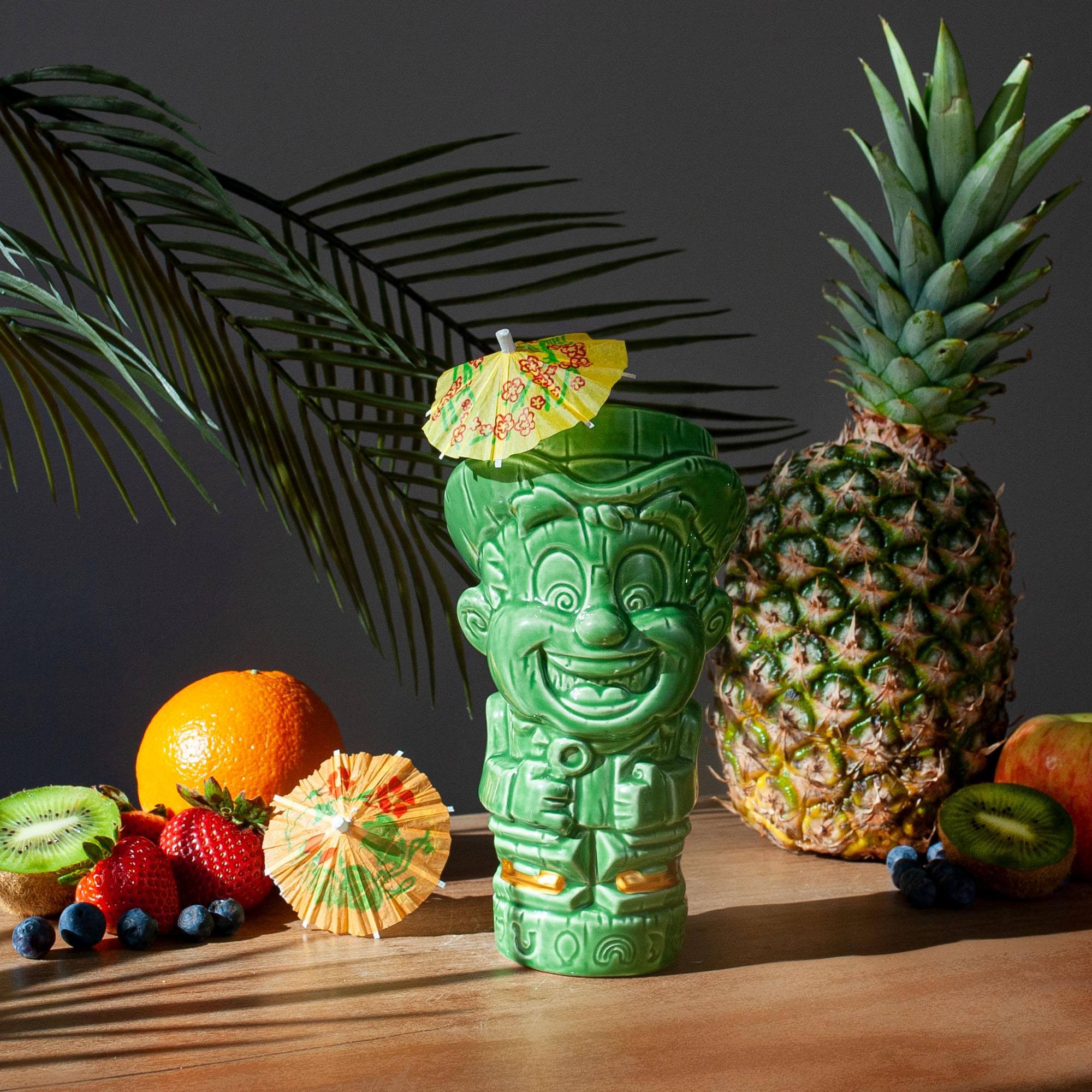 Alt View 2. General Mills - Geeki Tikis General Mills 16-Ounce Ceramic Mug | Lucky Charms Lucky the Leprechaun - Green.