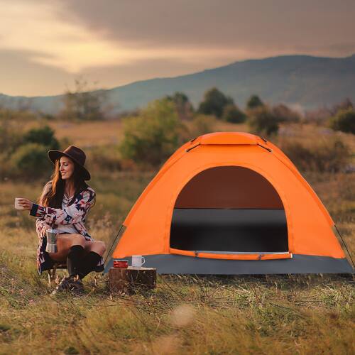 Alt View 9. Winado - Camping Tent, Portable Dome Tent for 1 Person Waterproof w/ Carrying Bag for Outdoor Hiking Climbing Camping Backpacking - Orange.