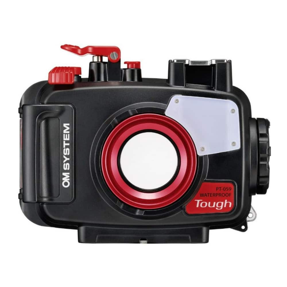 OM System - PT059 Red and Black Underwater Camera Housing for TG6 and TG7 Cameras