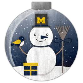 Fan Creations - Michigan Wolverines 12'' Snow Globe Wall Art - Multicolor
