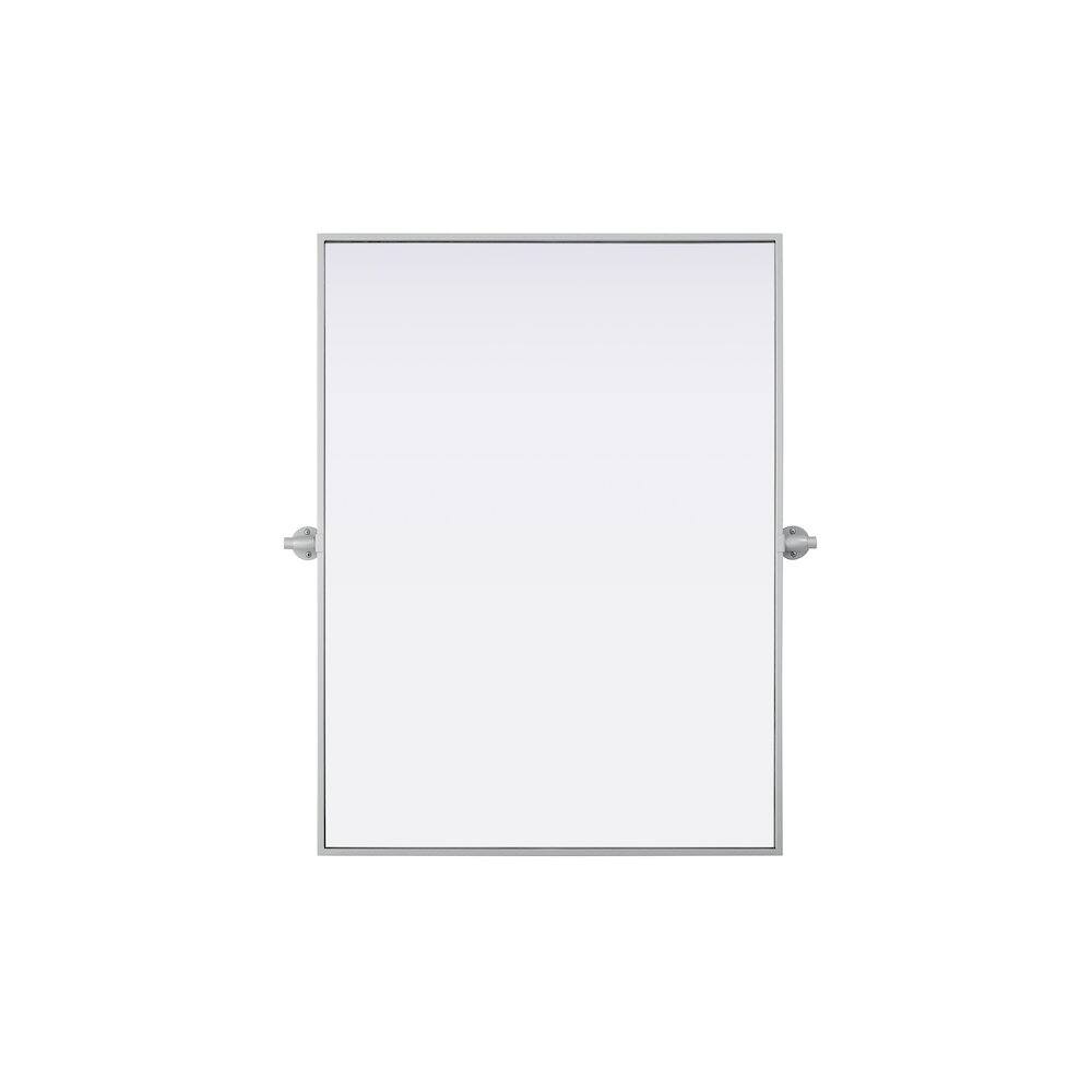 Alt View 6. Elegant Kitchen and Bath - Amoura 27X36 Pivot Mirror In Silver - Silver.