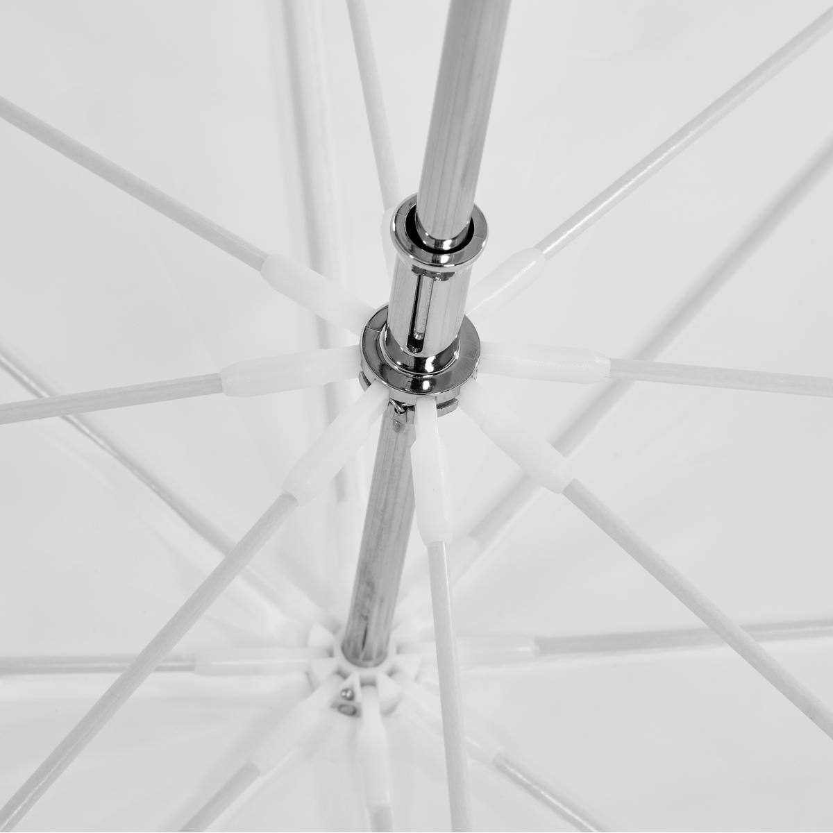 Alt View 9. Glow - Glow 40" White Umbrella with Removable Silver/Black Layer.