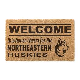 Jardine - Northeastern Huskies 18" x 30" Welcome Doormat - Brown
