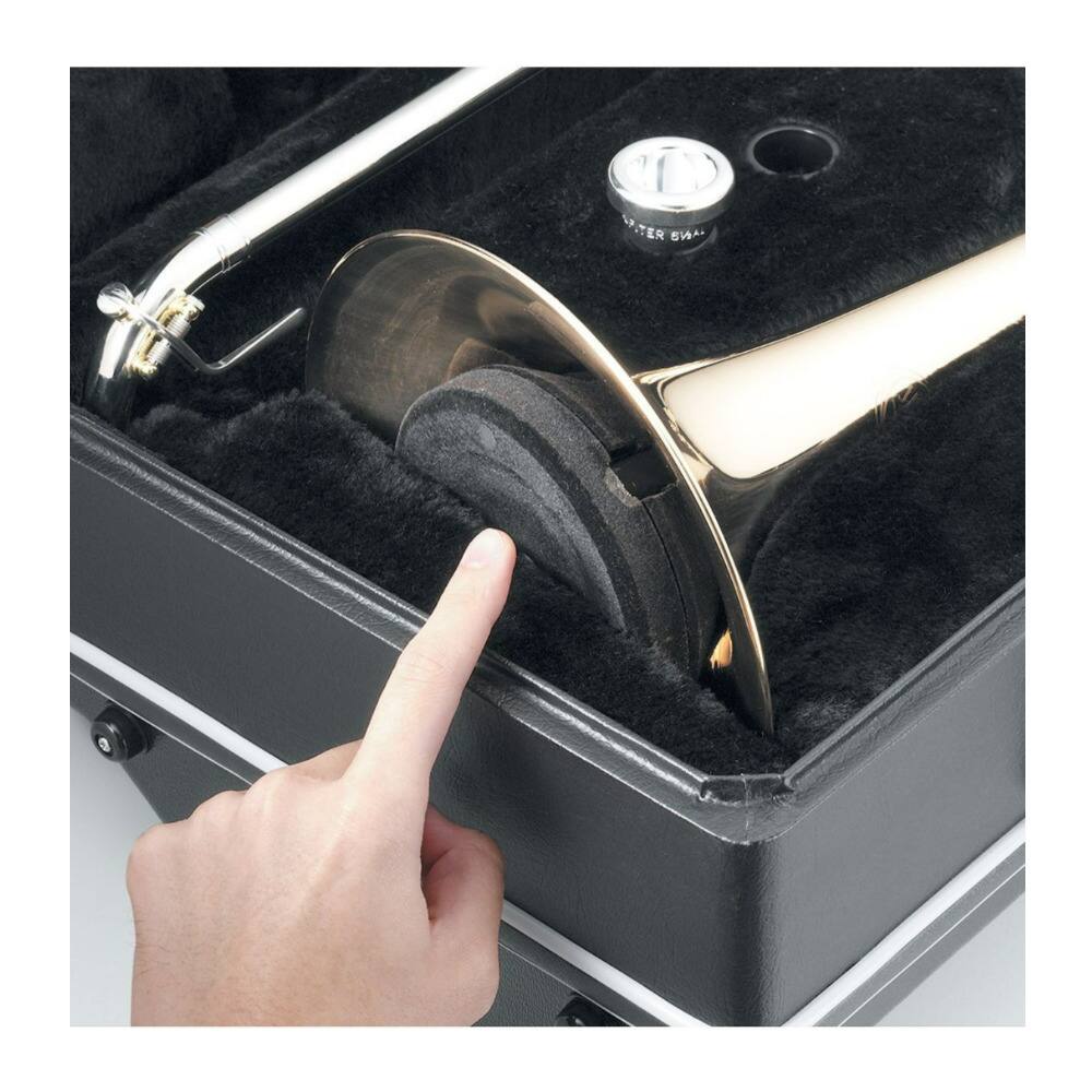 Back. Hercules - HERCULES DS420B TravLite Black Trombone Stand with Foldable Design.