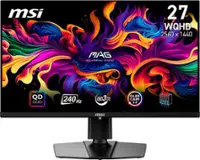 MSI - MAG271QPXQDOLEDE2 27" OLED QHD 240Hz 0.03ms Adaptive SyncGaming Monitor with HDR400 (DisplayPort, HDMI, USB-C) - Black - Front_Zoom