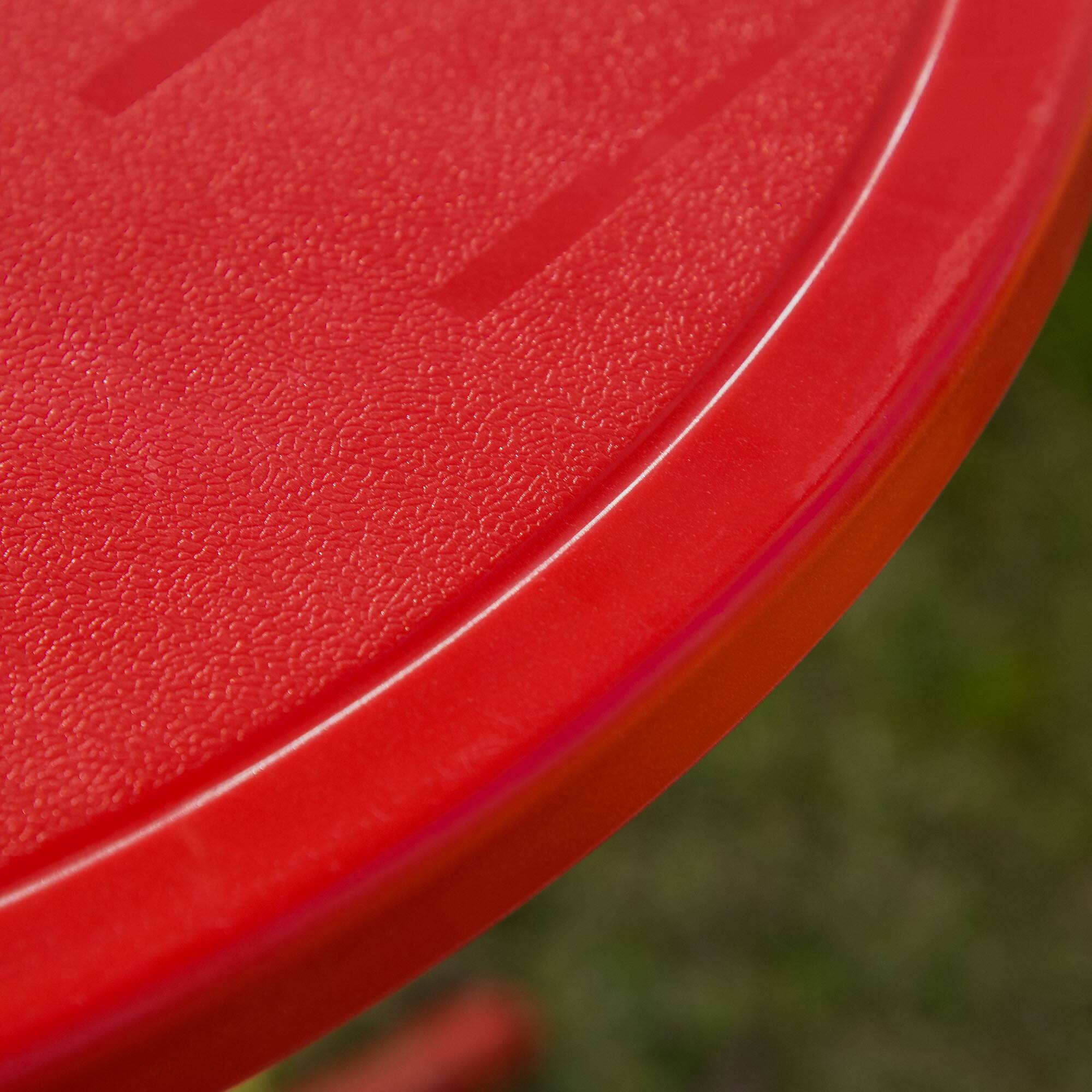 Alt View 4. Outsunny - Kids Table and Chair Set, Picnic Table for Patio Backyard, with Removable, Height Adjustable Sun Umbrella - Red.