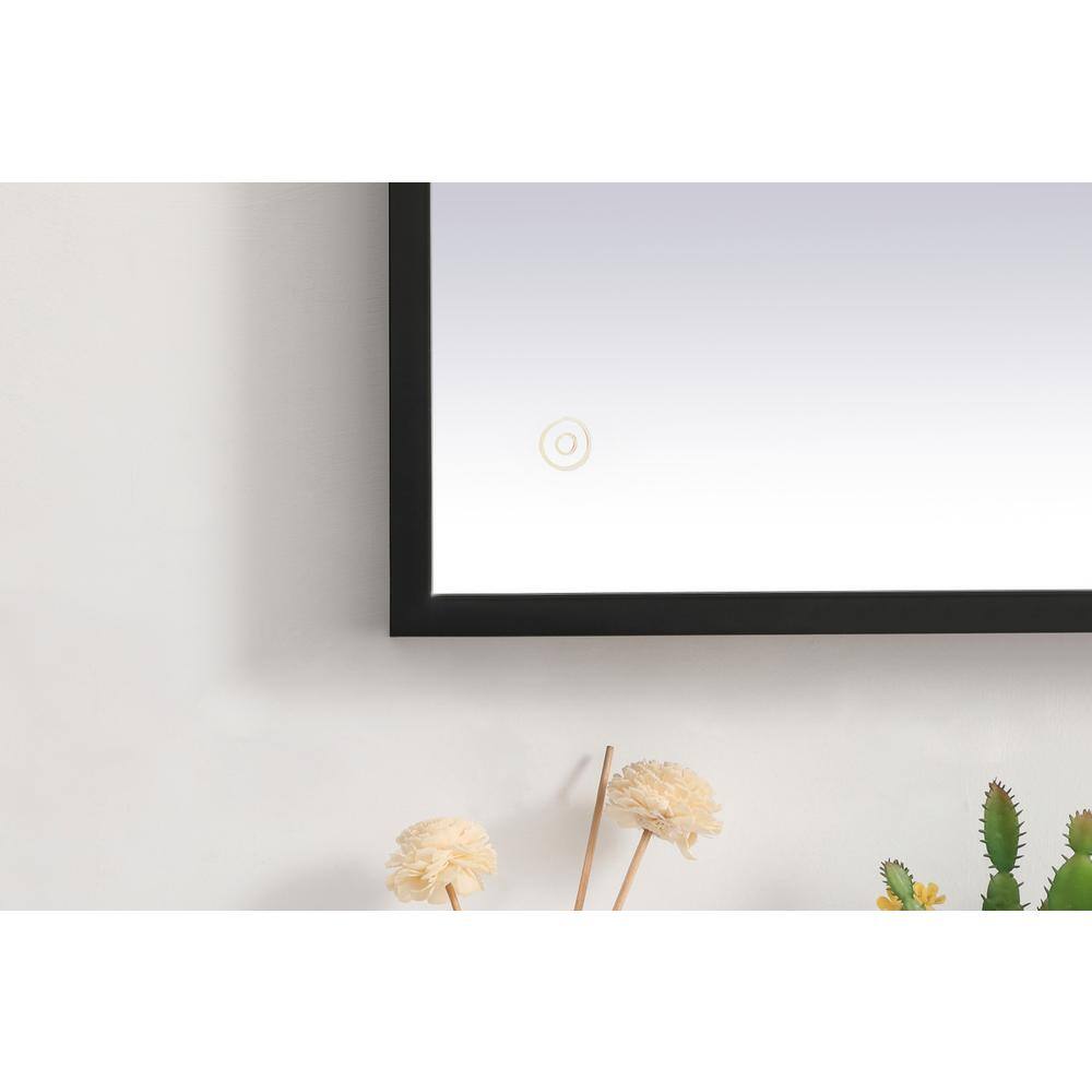 Alt View 7. Elegant Decor - Pier 30x36 inch LED mirror with adjustable color temperature - Black.