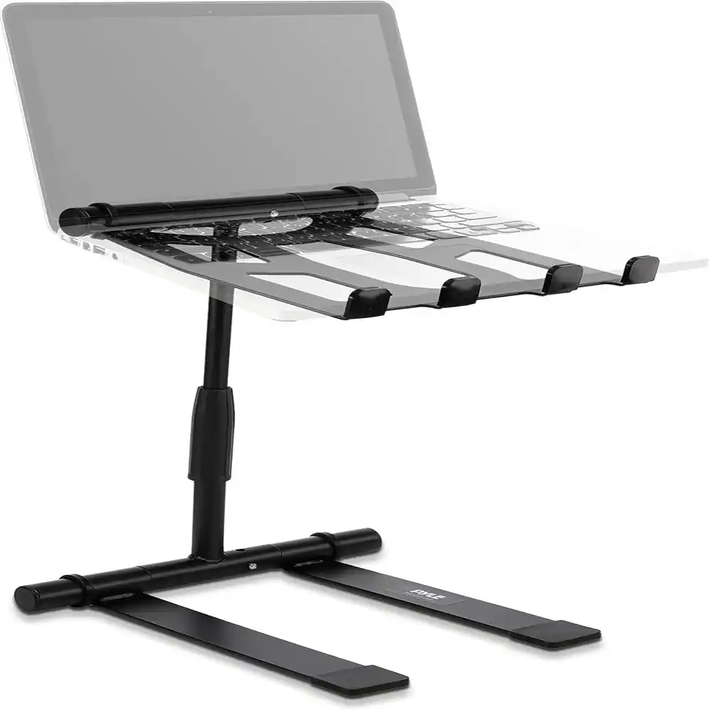 ACJPR - Portable Folding Laptop Stand, Adjustable Height & Angle Tray - Black