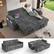 Alt View 5. Dyonery - Dyonery 91-in Sectional Sofa Bed with Reclining Backrest/USB Ports/Cup Holders, Tool Free Assembly, Plush Corduroy - Grey.