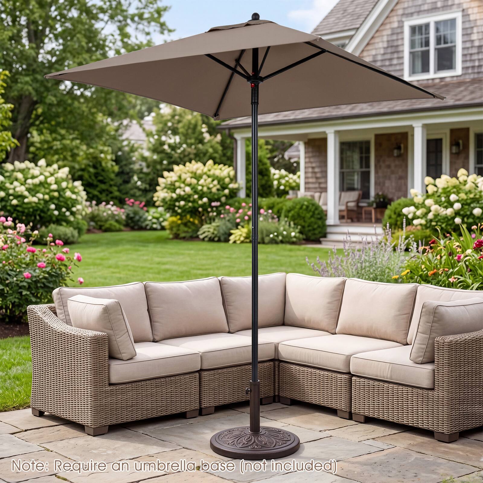 Note: Require an umbrella base (not included)