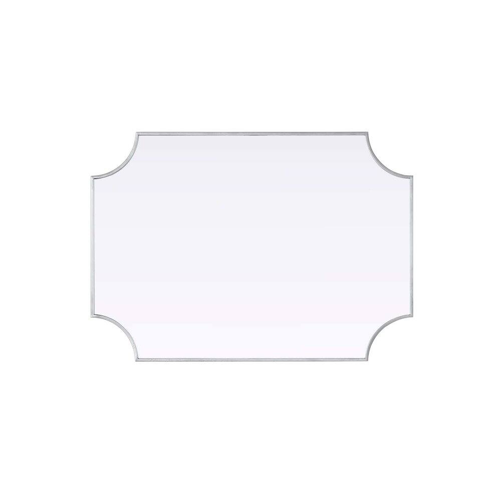 Alt View 1. Elegant Kitchen and Bath - Notched Metal Mirror 30x42 inch in Silver - Silver.