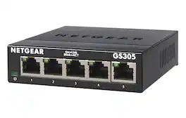NETGEAR - GS305-300PAS network switch Unmanaged L2 Gigabit Ethernet (10/100/1000) Black
