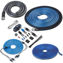 NVX - XKIT02 True 1/0 Gauge AWG 100% OFC Complete Amplifier Wiring Kit with 2-Channel RCA Cable