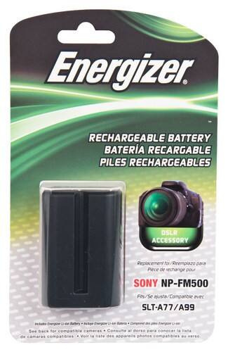 Front. Energizer - High-Capacity Rechargeable Lithium-Ion Battery - Black.