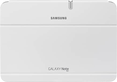 Front. Samsung - Book Cover Stand Case for Samsung Galaxy Note 10.1 - White.