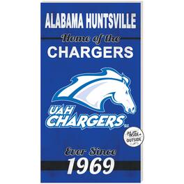 Jardine - UAH Chargers 11" x 20" Indoor/Outdoor Home Of The Sign - Blue