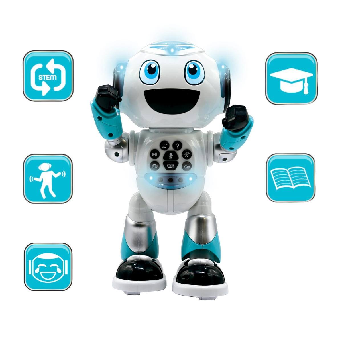 Alt View 2. Lexibook - Powerman Advanced STEM Robot with Quiz. Music & Disc Shooting.