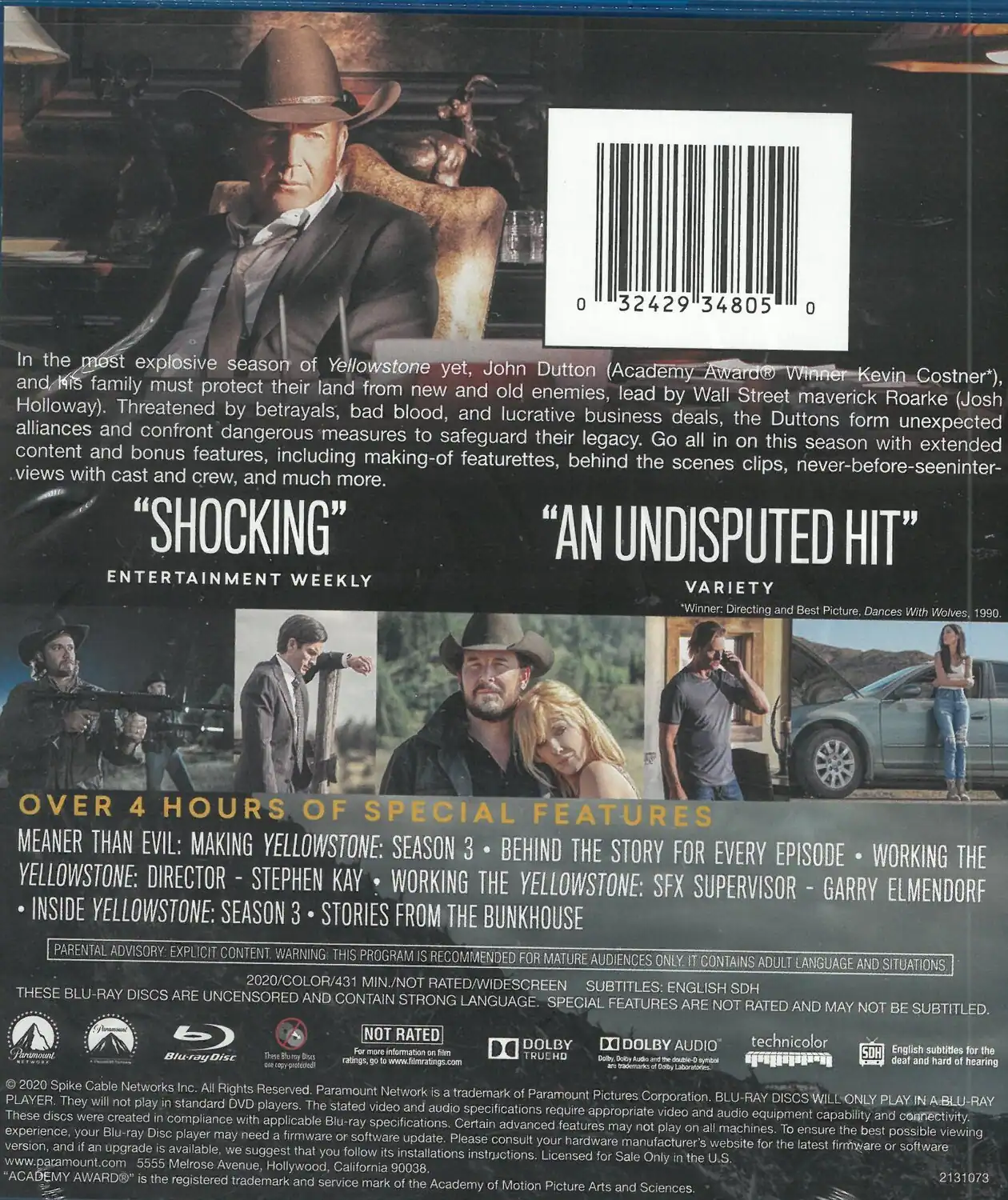 Alt View 1. Yellowstone: Season 3   - BLU-RAY.