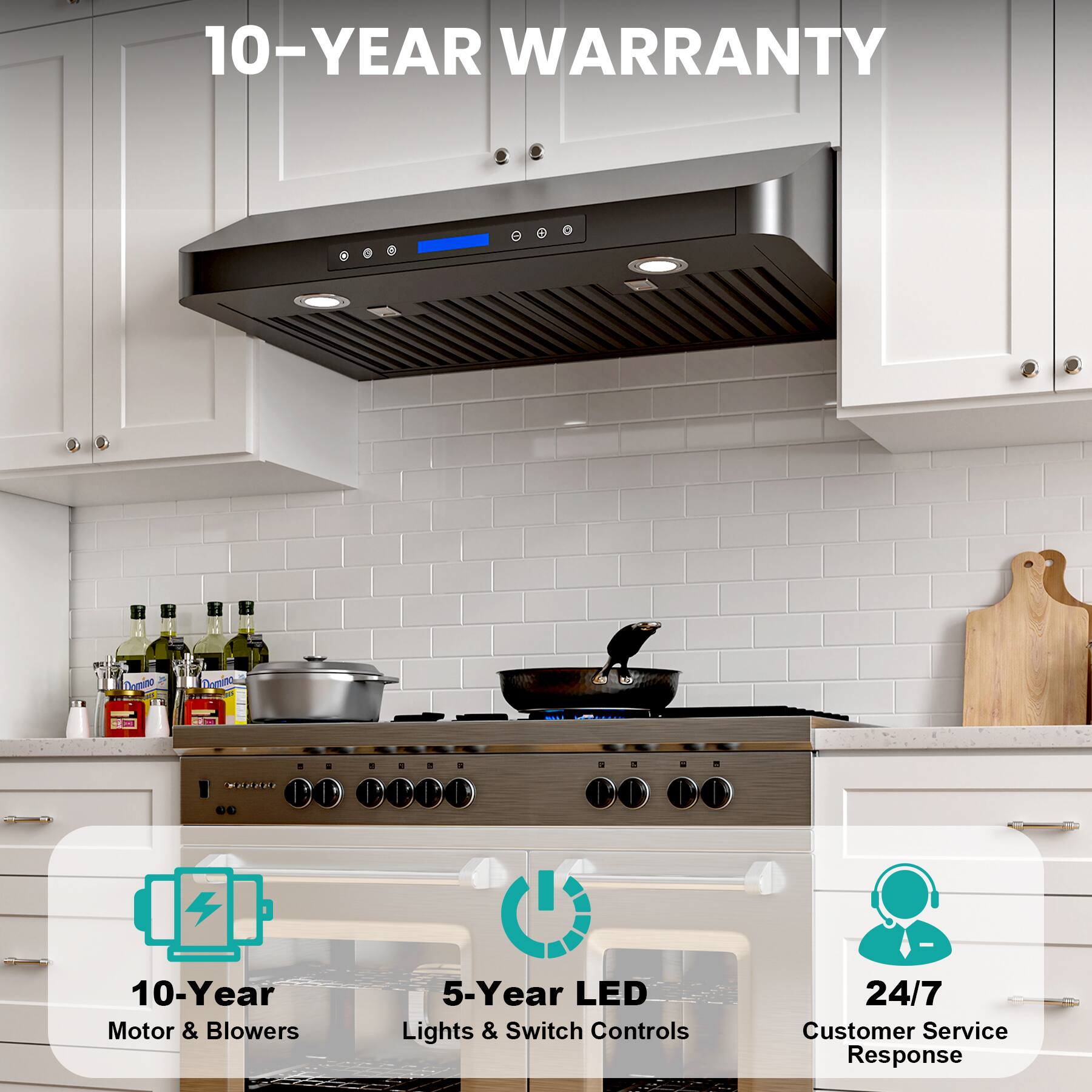 10-YEAR WARRANTY

Deruno 2 Drmit

10-Year Motor & Blowers
5-Year LED Lights & Switch Controls
24/7 Customer Service Response