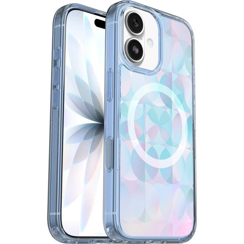 Alt View 5. OtterBox - OtterBox iPhone 17 (Only) Bundle: Symmetry Series+ Case & Screen Protector - Snaps to MagSafe - Ultra-Sleek - Opal Prism (Clear/Multicolor).