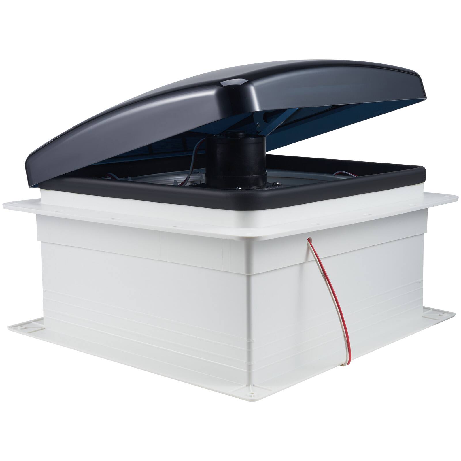 Alt View 5. VEVOR - RV Vent Fan, 14 inch RV Roof Vent Fan 12V, Powerful 10-Speed Reversible Fan with Remote Control, Built-in DC Motor - Smoke.