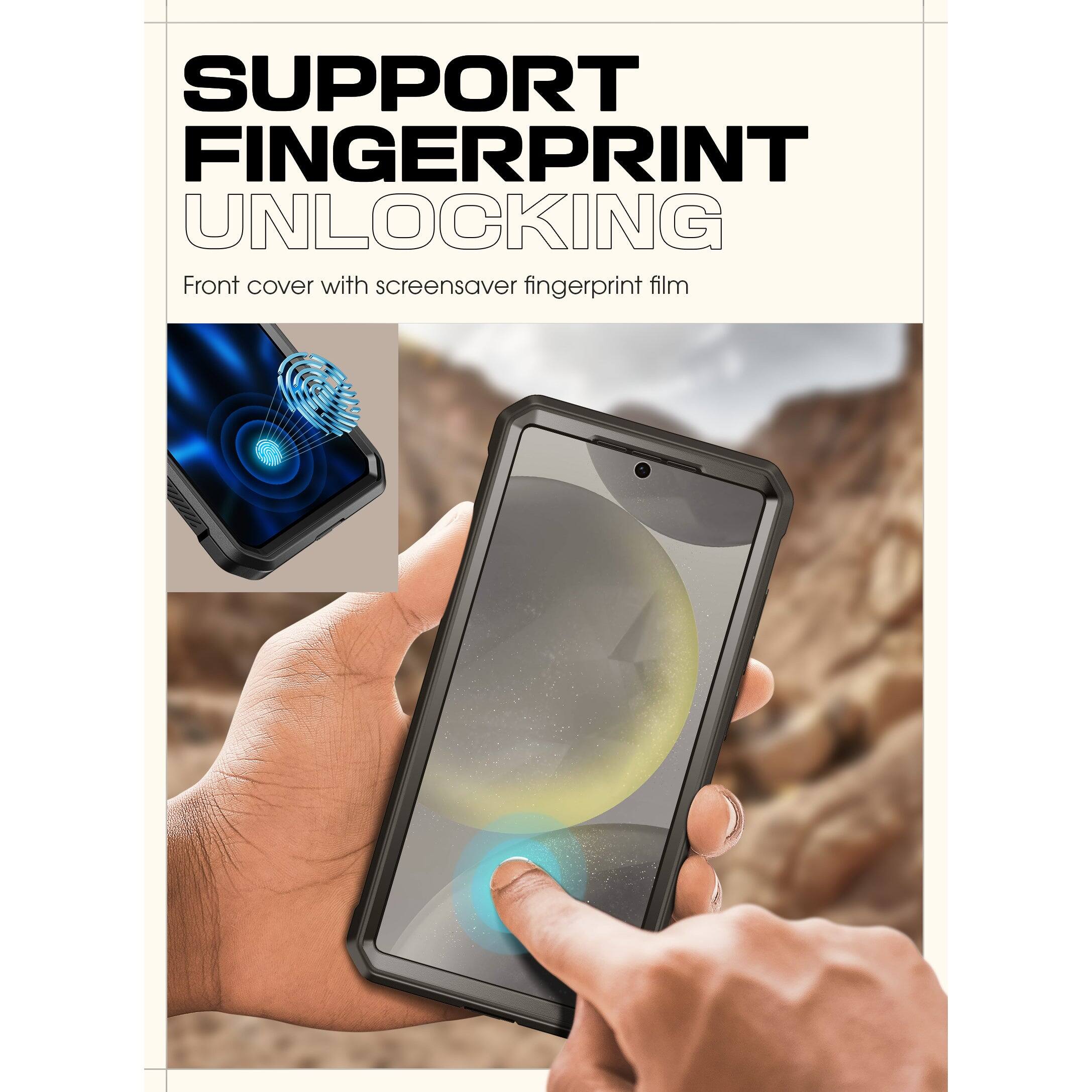 SUPPORT FINGERPRINT UNLOCKING

Front cover with screensaver fingerprint film
