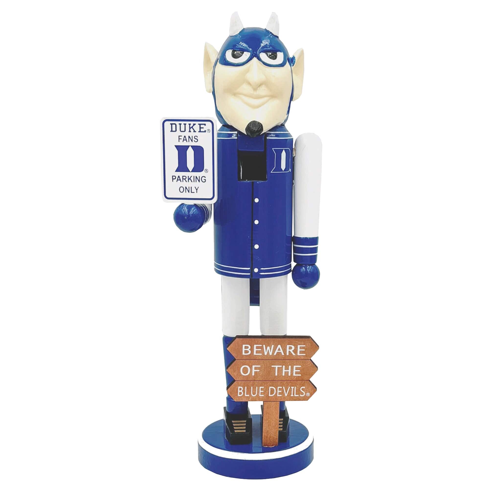 Santa's Workshop - Duke Devils 12" Beware Nutcracker - Blue