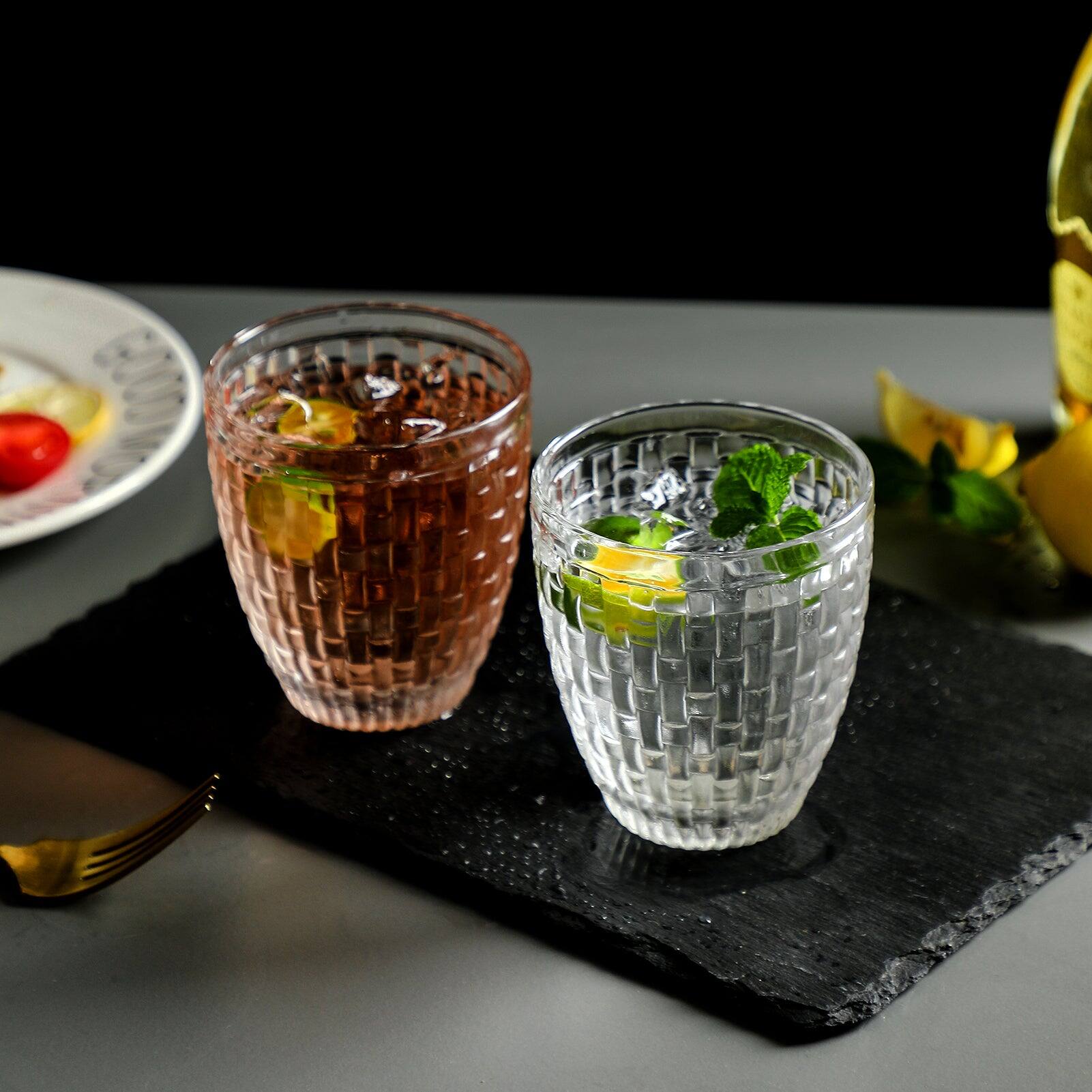 Alt View 2. BreeBe - Knitted Collection Tumbler Glasses set of 6 - Clear.